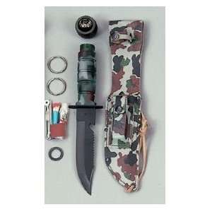 Camouflage Survival Kit Knife 