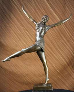 Chiparus Egyptian Dancer Art Deco Bronze Figurine Nouveau Marble Base 