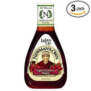 Newmans Own Salad Dressing Light Cranberry Walnut, 16 Ounce (Pack of 