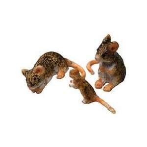    Miniature Three Brown Mice sold at Miniatures Toys & Games