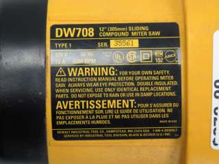 DeWalt DW708 12 Sliding Compound Miter Saw  