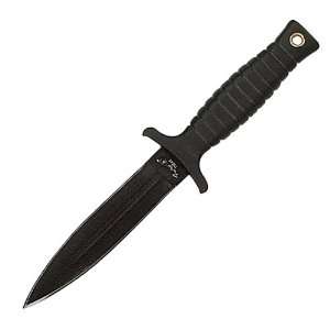  Fury 75541 Boot Knife 7.00 Inch Black Handle & Blade Plain 