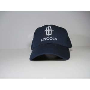   Lincoln Baseball Hat Cap Navy Adj. Velcro Back New 