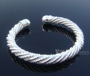 Silver Rope Cuff Bangle Bracelet Xmas Gifts G05  