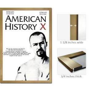  Gold Framed American History X Poster Movie Norton FrX22 
