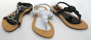   MICHELE white / black slingback sandals flats size 6 7 8 9 10 Toddler