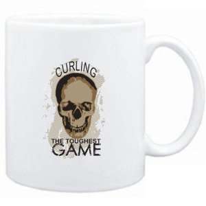  Mug White  Curling the toughest game  Sports