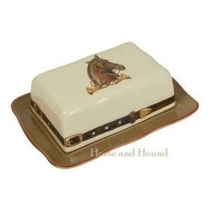 Chantilly Equestrian Butter Dish by Niderviller 