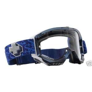  Spy Magneto MX Goggles~ Metallic Blue Frame/Clear Lens 