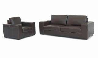 ARMIDA Contemporary Modern Sofa +2 Chairs Leather Set  