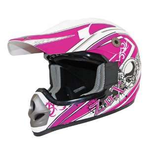  Zox Roost X Jr gothic White/pink Lg Helmet Automotive