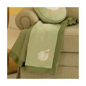    Wooly Minky Cotton Blanket with Satin Trim and Applique Baby