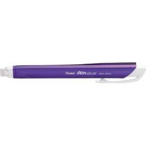  Pentel Ain Clic Knock Triangular Eraser with Clip   Metallic Purple 