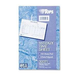  TOPS® Employee Weekly Time Sheet, 5 1/2 x 8 1/2, 100 