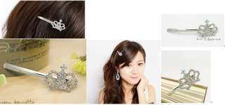 Product 1pc Fashion Rhinestones Crystal Crown Hairpin Tiara 0849