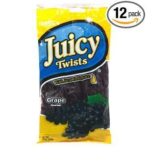 Kennys Candy Juicy Grape Juicy Twists, 9 Ounce Packages (Pack of 12 