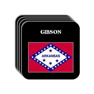 US State Flag   GIBSON, Arkansas (AR) Set of 4 Mini Mousepad Coasters