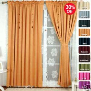Blackout Thermal Insulated Curtain 84L  1 Set ORANGE  