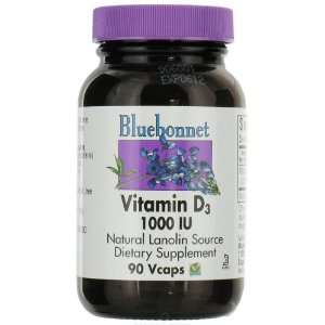  Bluebonnet Nutrition   Vitamin D3 1000 IU   90 Vegetarian 