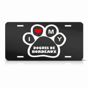 Dog Dogsues De Bordeaux Dog Dogs Animal Metal License Plate Wall Sign 