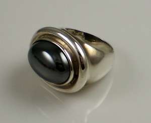 Tiffany & Co Vintage Rare Sterling Silver Hematite PALOMA PICASSO Ring 