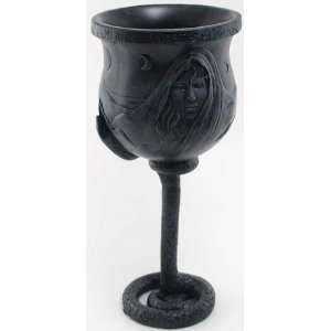 Witch Drinking Cup Chalice with Serpent Stem  Kitchen 