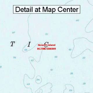   Topographic Quadrangle Map   Hewett Island, Maine (Folded/Waterproof