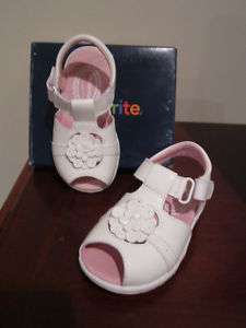NEW Stride Rite Toddler Girls Lorna White Sandals Shoes  