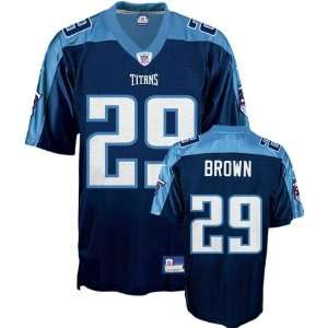  Chris Brown Reebok NFL Navy Replica Tennessee Titans Youth 