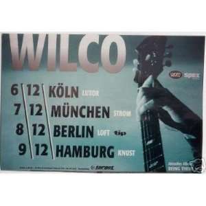  Wilco German Tour Original Concert Poster 1996