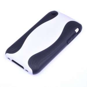 White/Black Cup Shape 3 Piece Clip on Hard Cover Case For Apple iPhone 