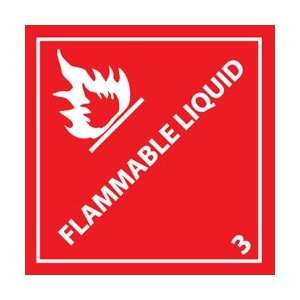 DL161ALV   DOT Shipping Label, Flammable Liquid 3, 4 x 4, Pressure 