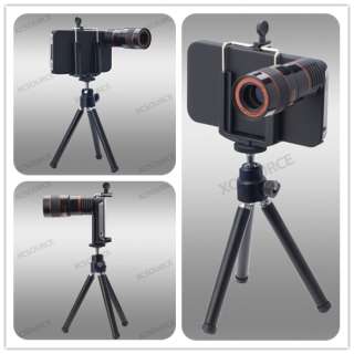 8X Camera Zoom Lens + Tripod + Case for iphone 4 DC73  