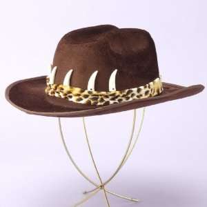 Lets Party By Charades Costumes Cowboy Hat with Teeth   Brown   Size 