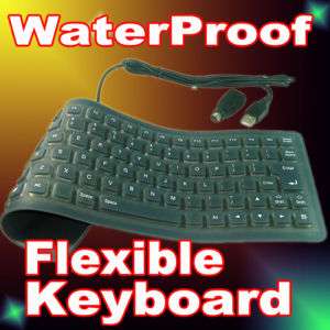 USB Flexible Keyboard Foldable Washable PC Laptop PS/2  