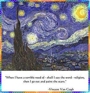 Van Gogh Starry Night and quote shirt  