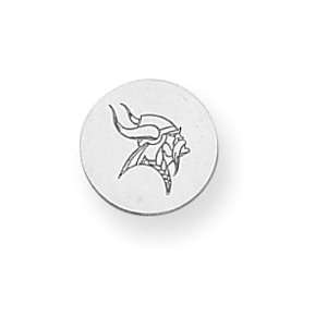   Silver Minnesota Vikings Round Disc W/Logo Tie Tac   NF1138SS Jewelry