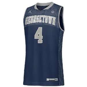  Nike Georgetown Hoyas 4 Blue Basketball Jersey Sports 