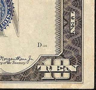   BILL SILVER CERTIFICATE BLUE SEAL NOTE Fr 1701 OLD PAPER MONEY  