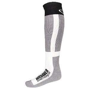  2011 Answer Knee High Moto Socks Thick Gray/White Sports 