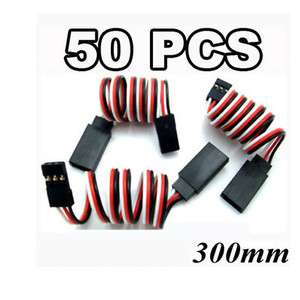 50x 300mm Servo Extension Lead Wire Cable Futaba JR RC  
