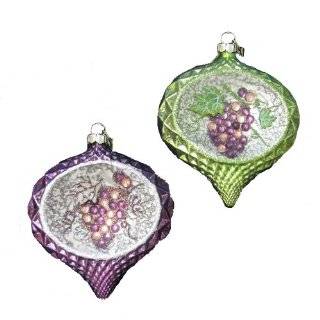   glass onion with grapes design ornament set of 2 buy new $ 25 50 $ 22