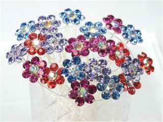 Wholesale Lot of Bridal Wedding Color Crystal Hair Pins  