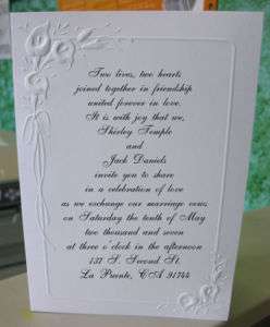 100 qty Wedding Invitations Bright White Calla Lillies  
