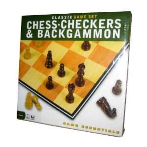  Class Game Set Chess, Checkers, & Backgammon Toys 