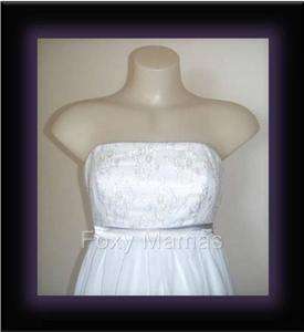 FOXYMAMA White & Silver Maternity (or not) Dress Gown 10 16 Beach 