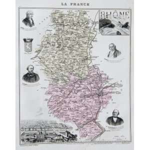  Vuillemin Map of Rhone (1886)
