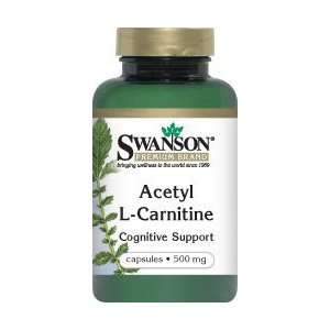  Acetyl L Carnitine 500 mg 100 Caps by Swanson Premium 