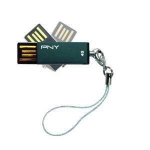  PNY Flash Drive, 2.0 Micro Swivel Attache Gray 