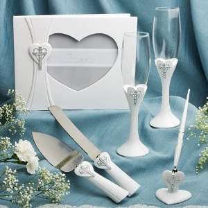 Wedding Favors Love and Faith Collection of heart and cross design 